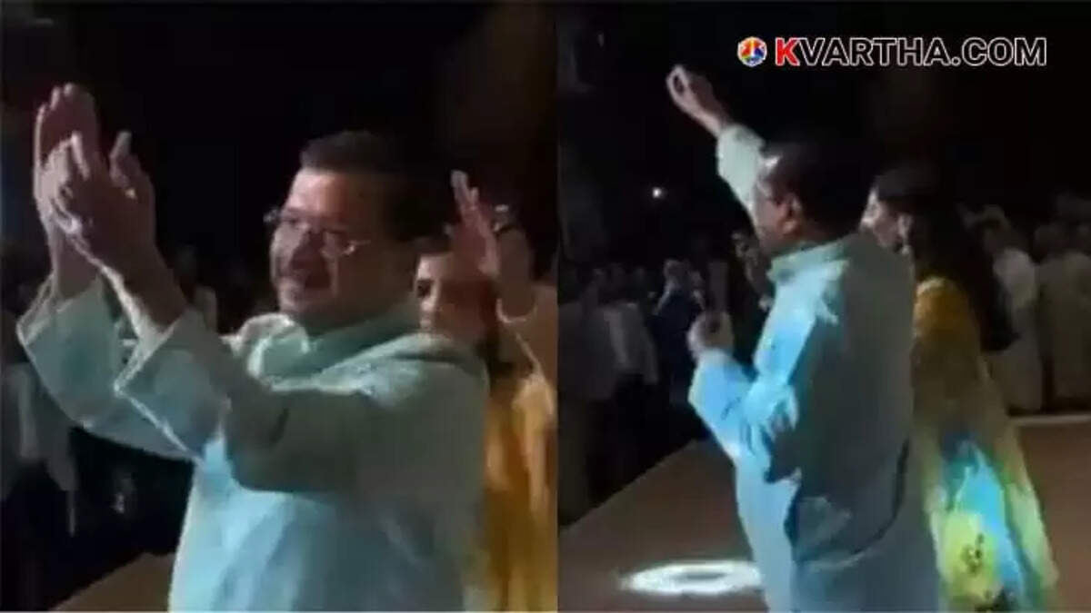 Arvind Kejriwal and his wife dancing to a song