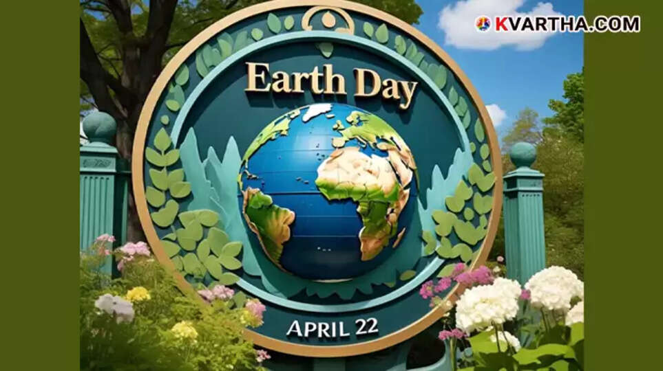 Children holding Earth Day banners at a Kerala awareness event