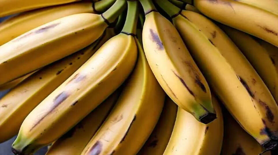 A bunch of ripe bananas