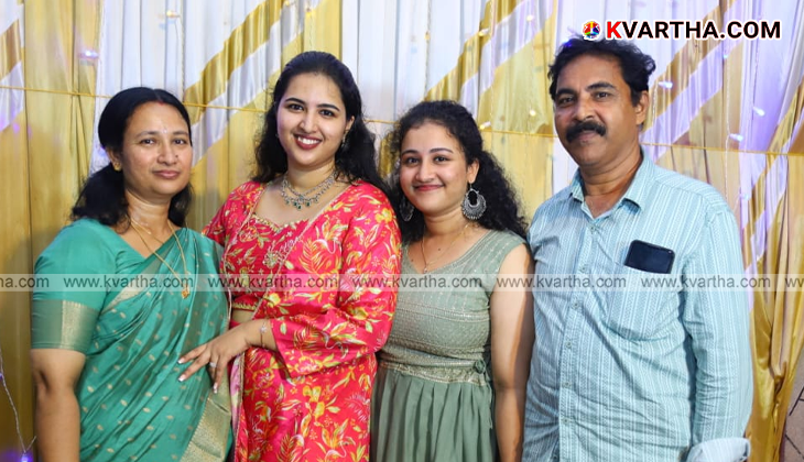 Teacher CP Vinod and wife Sreeja family photo