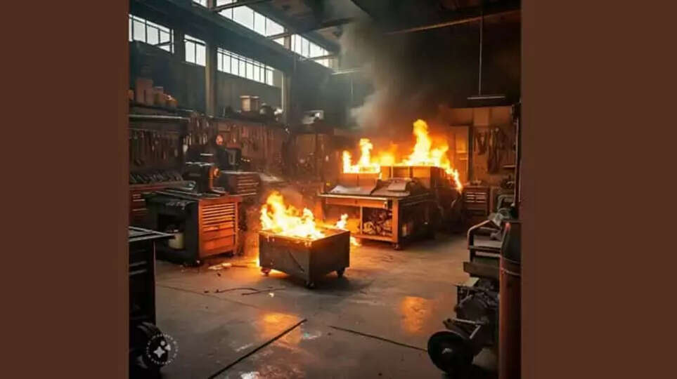 16 luxury cars gutted as fire breaks out in Gurugram workshop, Gurugram, workshop fire, luxury cars.