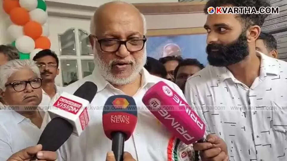 M.A. Baby addressing a press conference in Kannur, Kerala.
