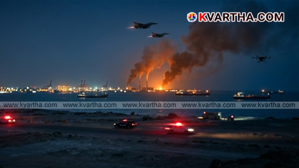 Military aircraft and naval presence in the Persian Gulf.