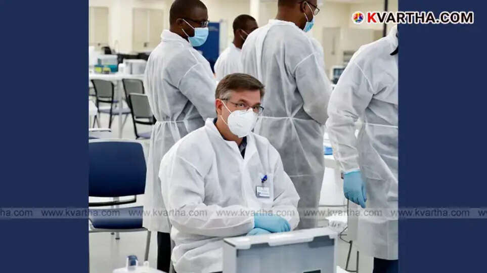 Healthcare workers waiting for vaccine distribution in India.