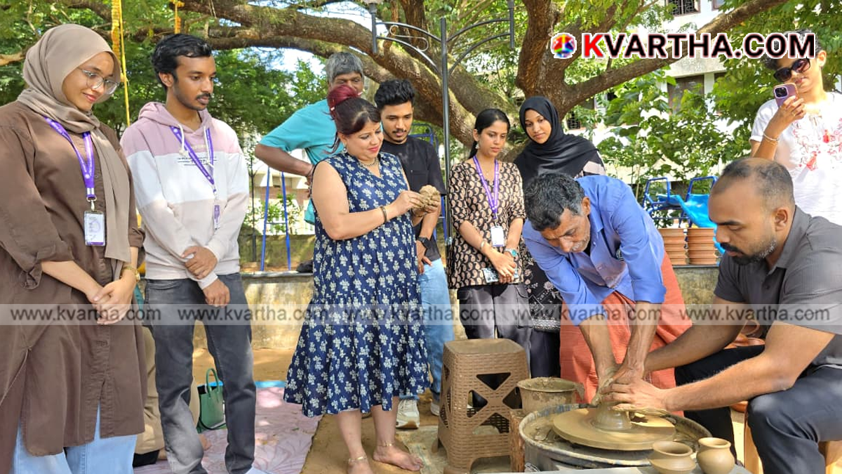 Representational image reflecting traditional pottery making at Chatteem Kalom workshop in Kannur