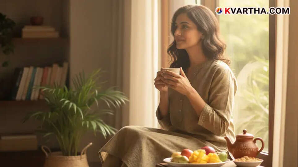 Hand holding a cup of tea