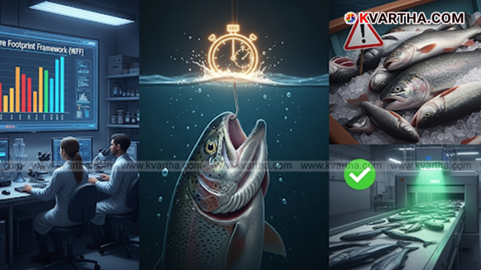 A fish struggling on a fishing line, representing the pain it feels.