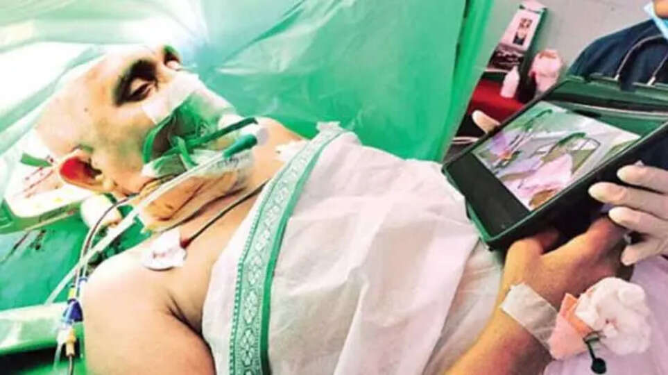 A Patient Watches a Telugu Movie During Brain Surgery