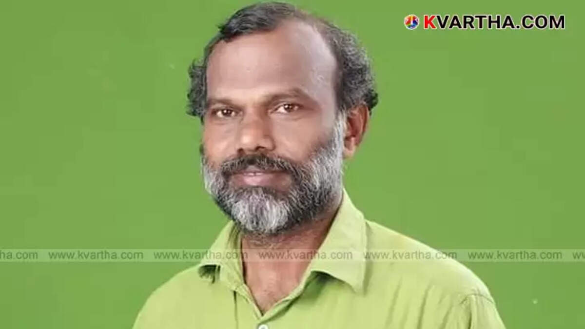 Portrait of Sreeraman Koyyon, a social activist.