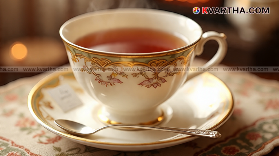 Unsweetened tea in a cup, good for heart health