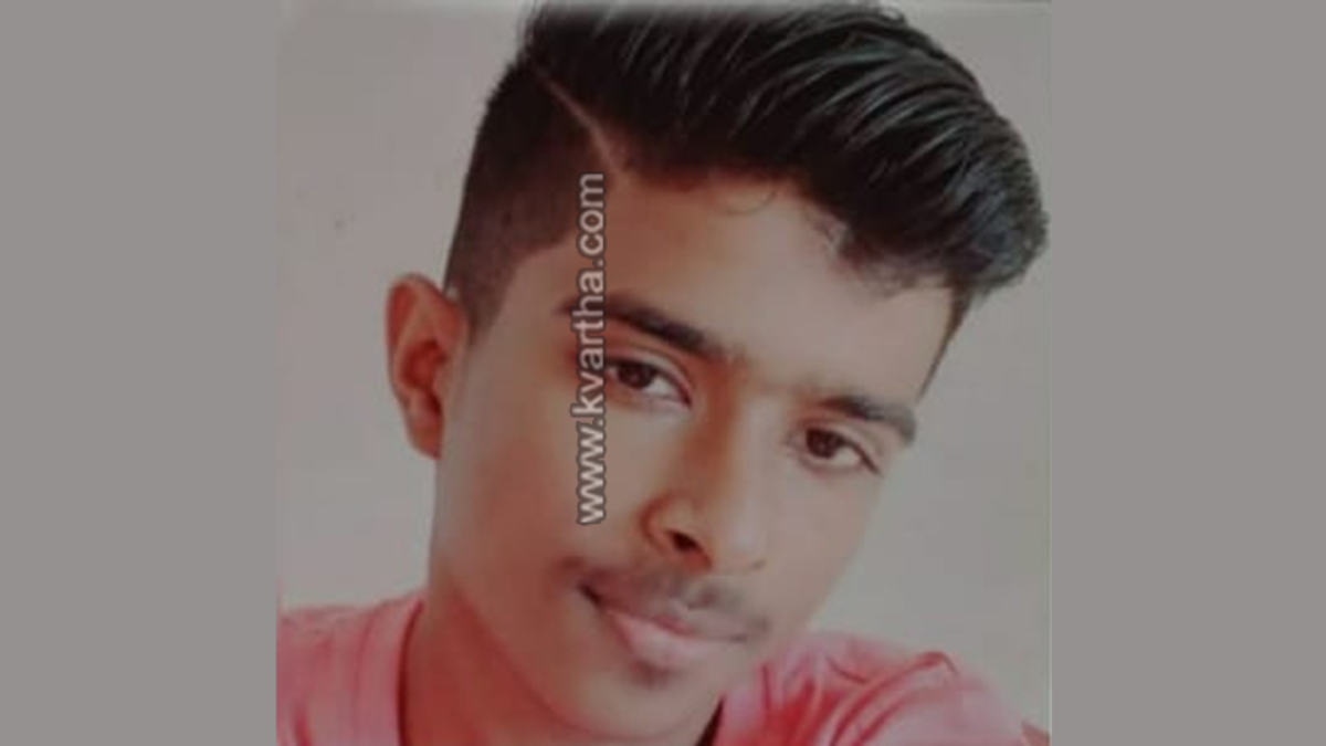 Portrait of M.K. Nihal, who died in a bike accident in Kannur.