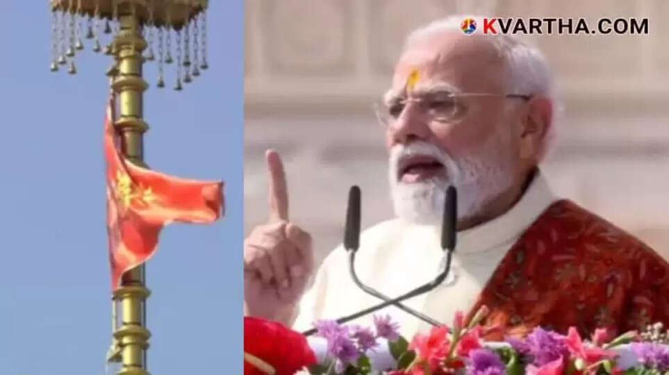 PM Narendra Modi Hoists Dharma Flag at 191 Feet in Ayodhya Ram Mandir Ceremony Marks New Chapter of National Unity