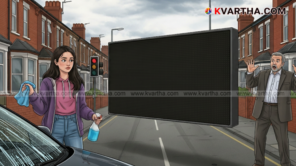 A still image of the viral video showing the student arguing with the car owner.