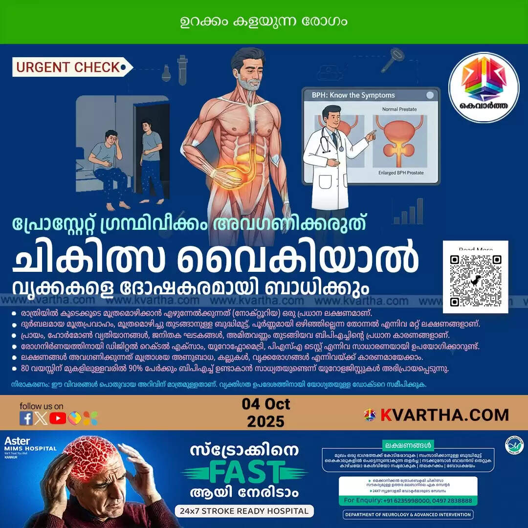 bph prostate enlargement nocturia kidney damage warning