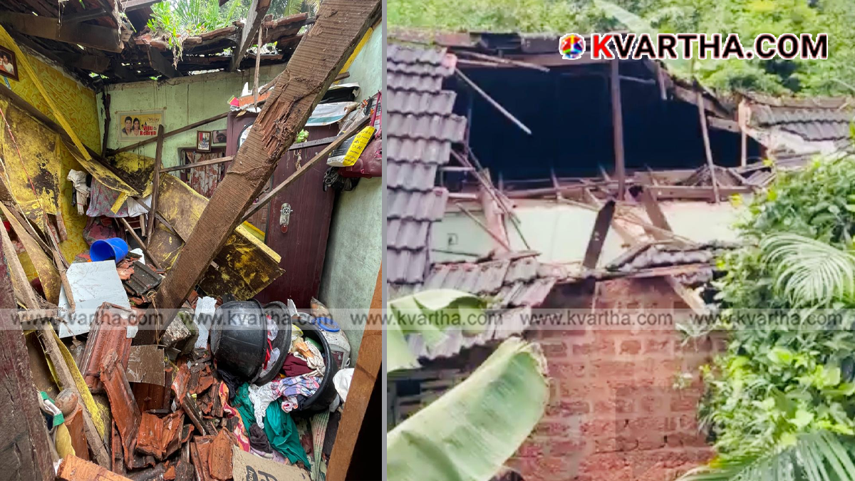 Representational image of roof collapse and damage in Pazhayangadi, Kannur