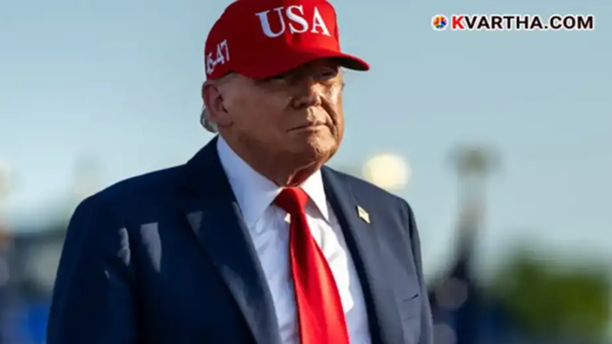 President Donald Trump addressing the media about the Middle East military situation