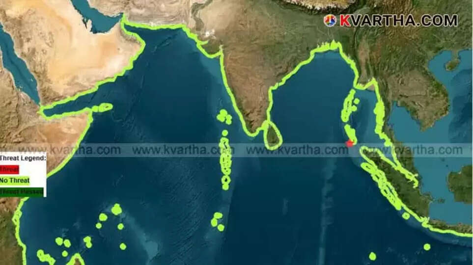 Earthquake tremors in ocean.