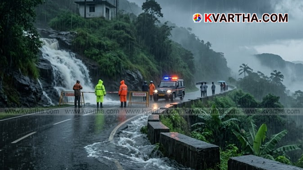 Representational image reflecting heavy downpour and Orange Alert weather conditions in Kerala