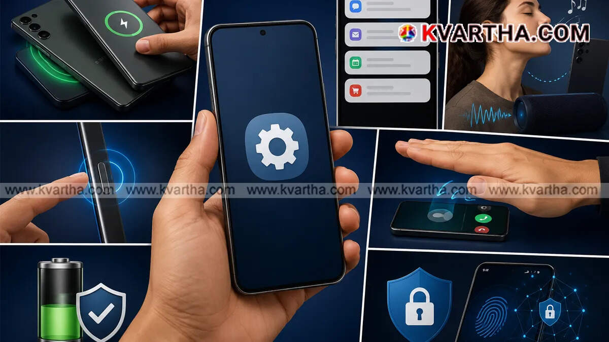  Illustration showcasing the hidden features and UI of a Samsung phone