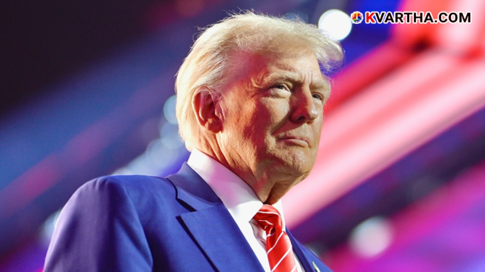 Donald Trump delivering speech on America First policy