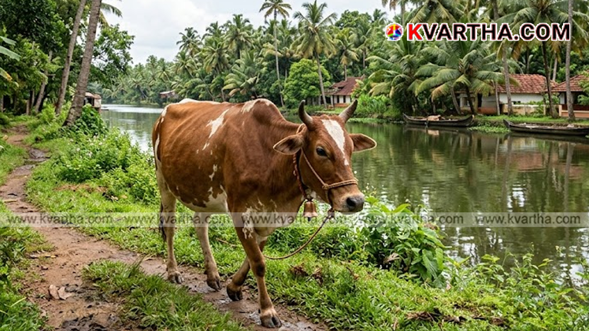 Conceptual image representing the incident of a cow found dead
