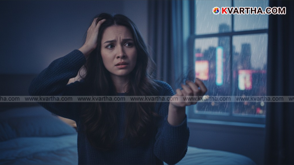 A person towel drying their hair after a shower.