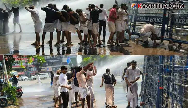  Mass Clash at Kannur City Police Commissioner Office in KSU Protest; Water Cannons Deployed