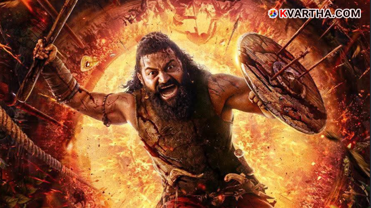 Kantara 2 movie poster featuring Rishab Shetty.