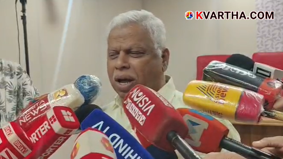 Representational image of CPM leader M.V. Jayarajan addressing the media
