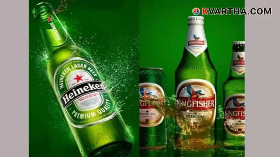 Kingfisher and Hinakan beer bottles