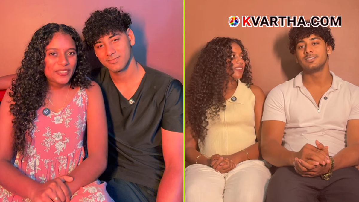 Sreelakshmi (Ichappi) and Saurav in their vlog