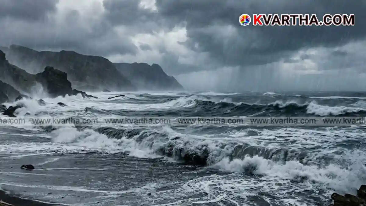  A symbolic image of coastal sea surges (Kallakkadal)