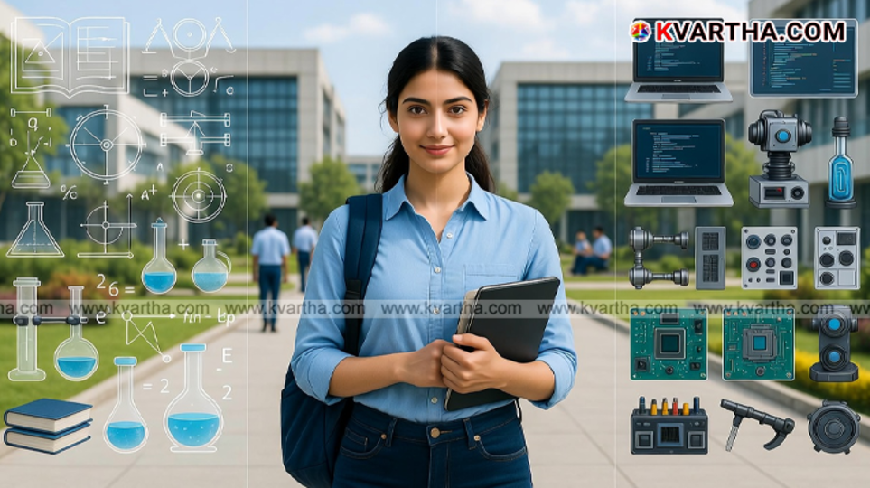 Engineering students discussing B.E and B.Tech courses