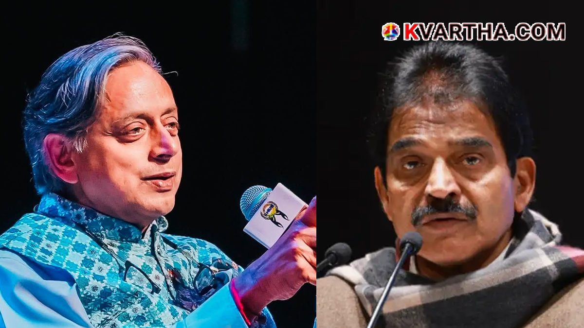 Representational image of AICC General Secretary K.C. Venugopal and&nbsp;&nbsp;Shashi Tharoor