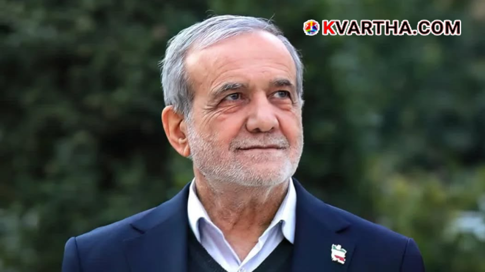 Iranian President Masoud Pezeshkian addressing the national assembly.