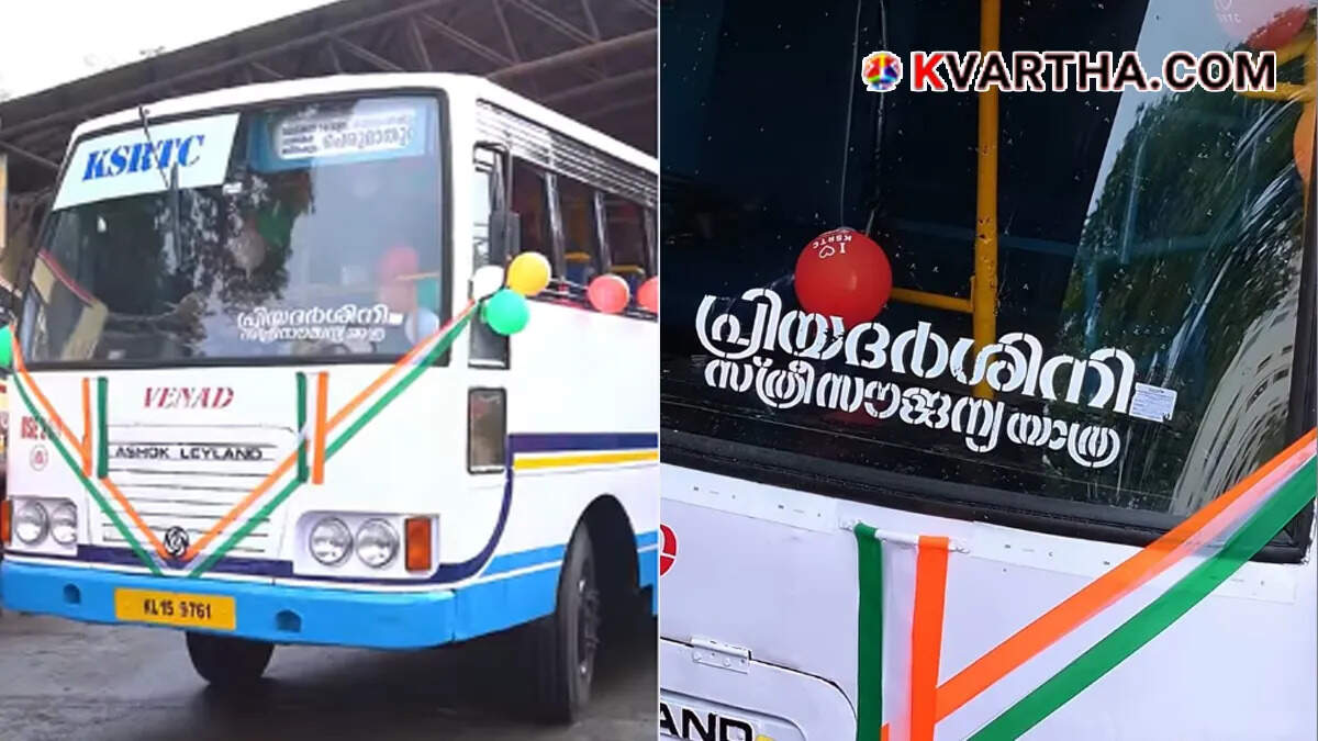 Women passengers traveling safely in a KSRTC ordinary bus under the Priyadarshini free travel scheme
