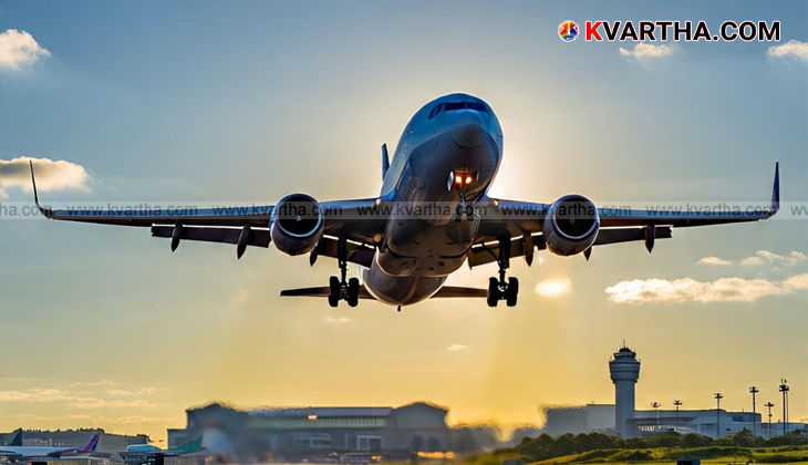 An airplane on the runway preparing for takeoff, illustrating the forces of flight.