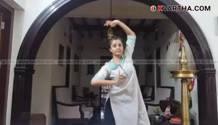 Manju Warrier practicing Kuchipudi dance.