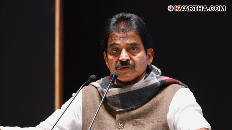  KC Venugopal MP during a public interaction in Kerala.