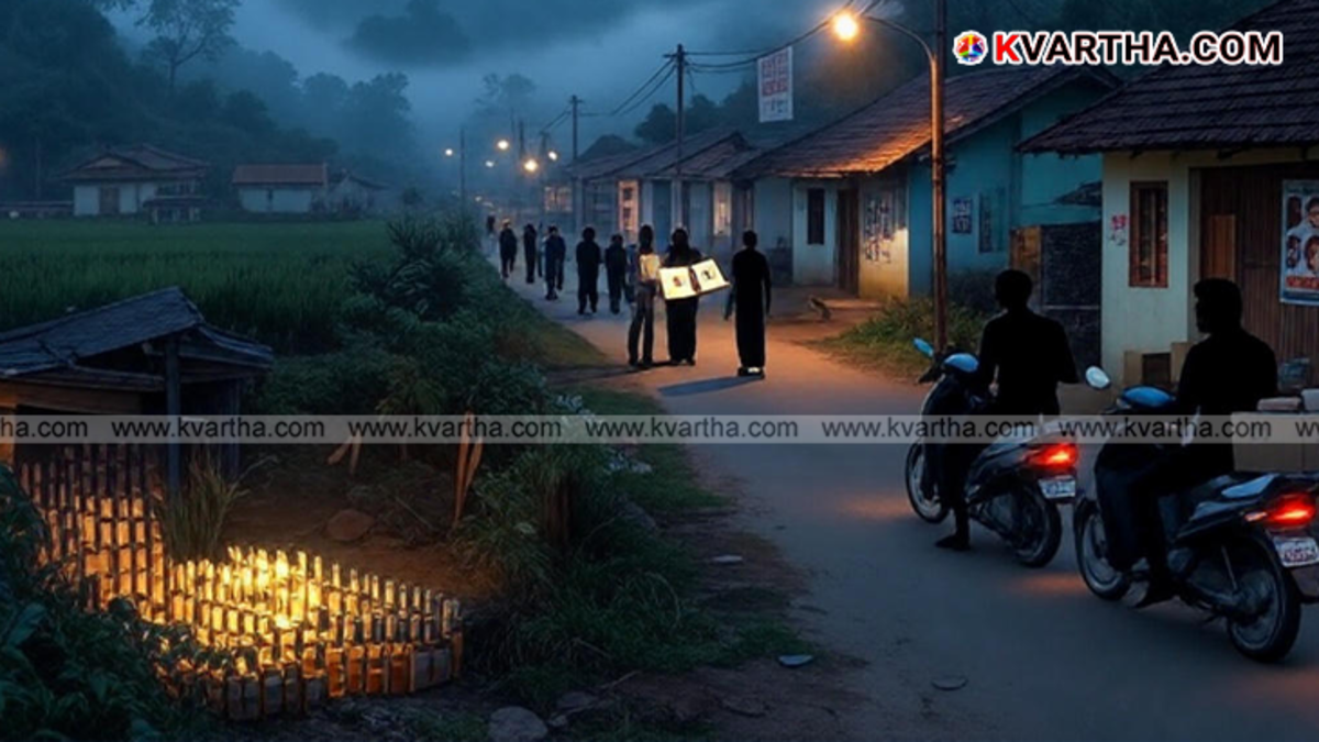 A local election campaign meeting in Vandanmedu.