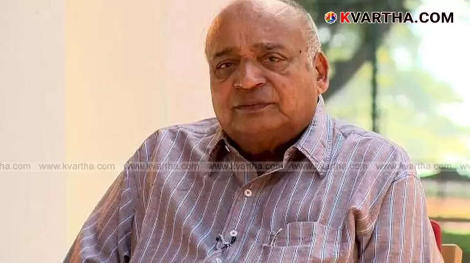 Portrait of M.P. Veerendra Kumar, a prominent Indian politician and writer.