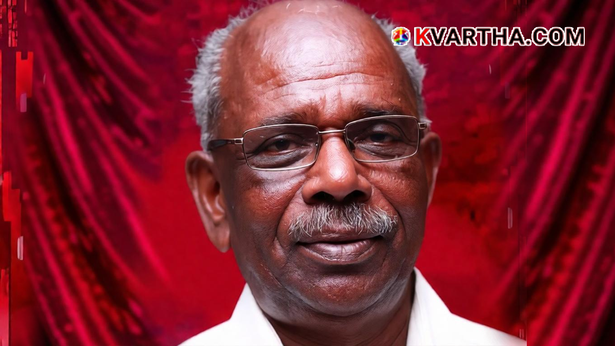  CPM leader M M Mani giving a speech