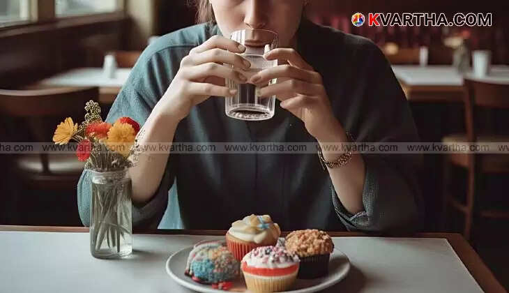Drinking water after eating sweets