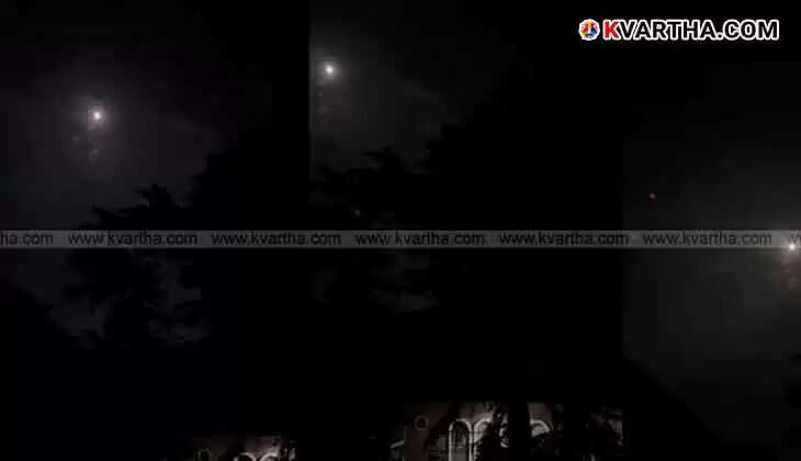 Visual representation of explosions in Srinagar.