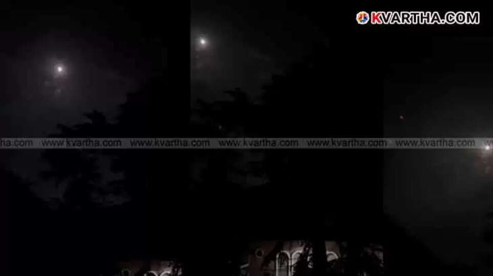 Visual representation of explosions in Srinagar.
