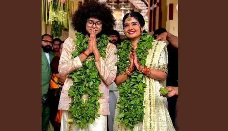 Wedding photo of Rishi S Kumar and Aishwarya Unni