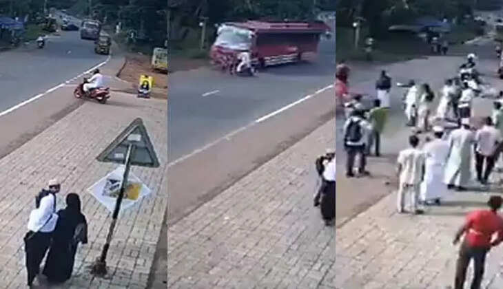 photograph of the accident site in Koothuparamba