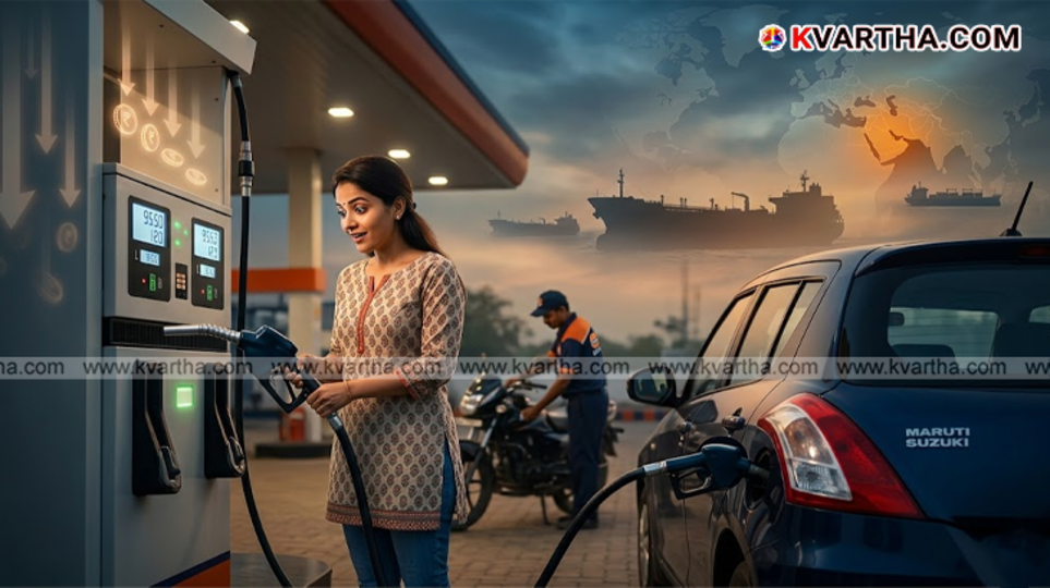 Graphic showing fuel price reduction and excise duty cut in India 2026.