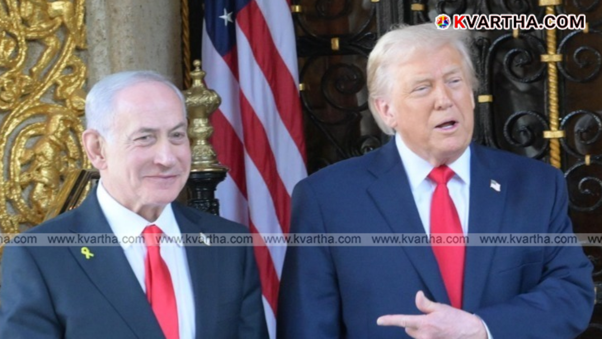 Donald Trump and Benjamin Netanyahu meeting in Florida
