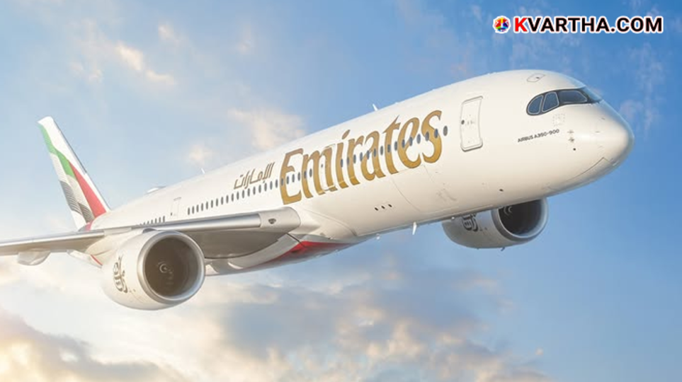An Emirates Boeing 777 preparing for takeoff at Dubai International Airport